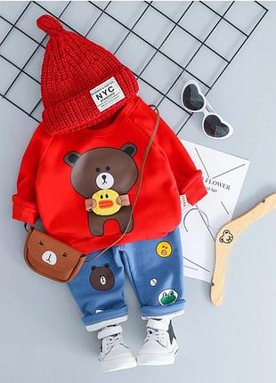 Яркий теплый костюм
✍🏻 внутри утеплитель - плюш