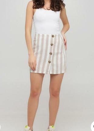 Льняная летняя юбка