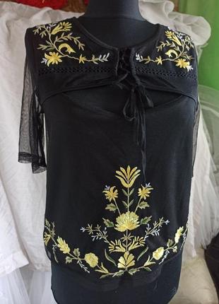 Лот - 2 нарядные блузочки из сеточки + болеро 44р
