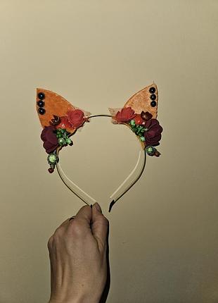 Обруч ушки лисички лиса лисичка