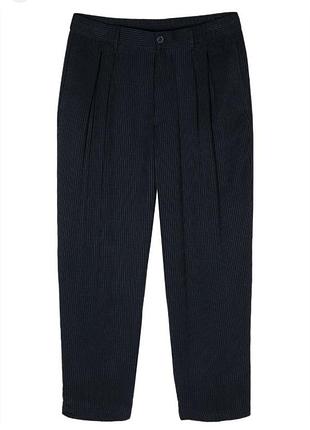 Брюки в полоску укороченные