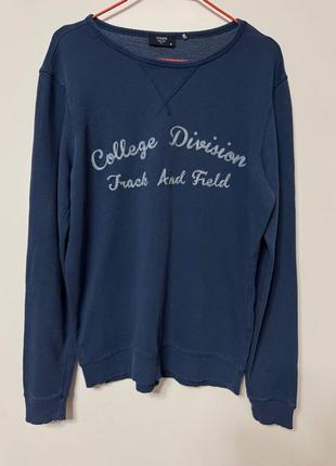 Толстовка реглан кофта чоловіча синя colins man, розмір l.