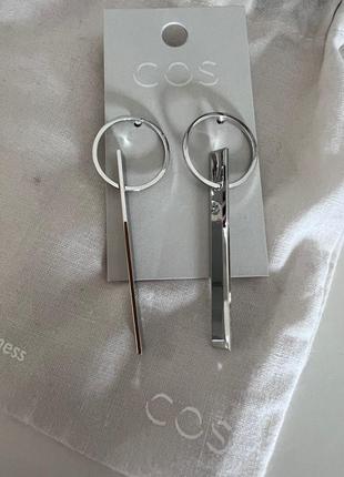 Длинные металлические серьги