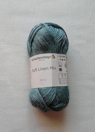 Натуральная пряжа  нитки для вязания лен вискоза