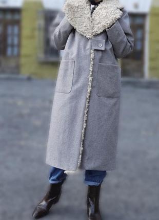 Alberto bini бежеве пальто зимове жіноче пальто італійське2 фото