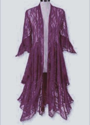 Шикарний гіпюровий блузон накидка до вечірнього вбрання the piramid collction usa