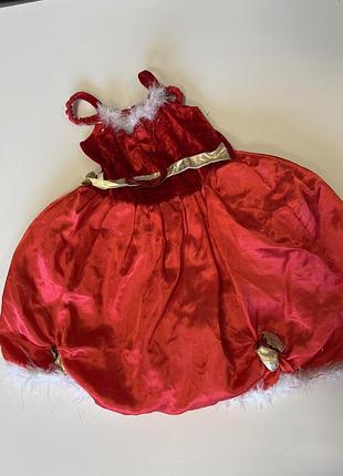 Праздничное новогоднее платье для девушки 3-4 года