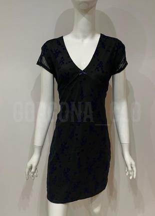 Готическое платье в цветочный принт винтаж