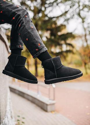 Ugg black mini6 фото