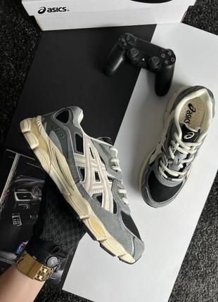 Мужские кроссовки asics gel-nyc black beige grey