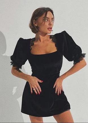 Чарівна оксамитова сукня з мереживом, вечірняґ плаття, вечернее платье бархат