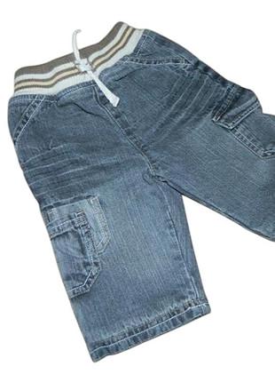 0-3 мес. джинсы на новорожденного малыша серые george denim