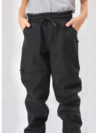 Теплые штаны джогеры, штаны на флисе, для мальчика