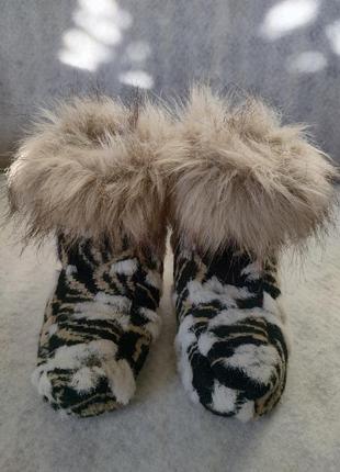 Комнатные валянки детские (хутровые сапожки), чуные