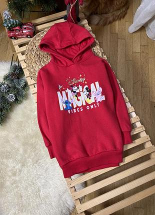 Удлиненное, утепленное худи от disney