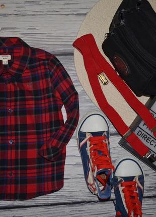 12 - 18 месяцев очень модная фирменная рубашка для мальчика клетка river island