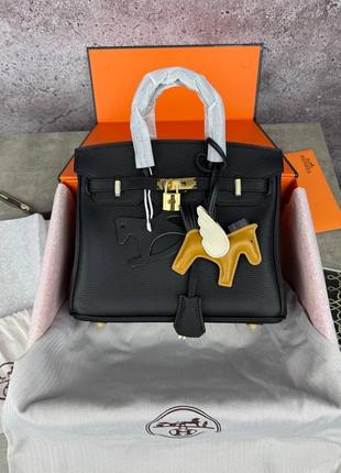 Сумка birkin black 25 premium 1:1 высочайшее качество