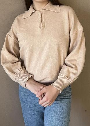 Светр з коміром polo