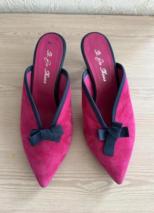 Мюли замшевые