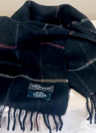 Теплый  кашемировый шарф lyle&scott (шотландия)
