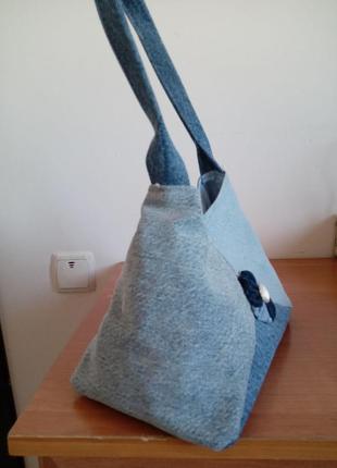 Дамская сумочка из джинсовой ткани (handmade)