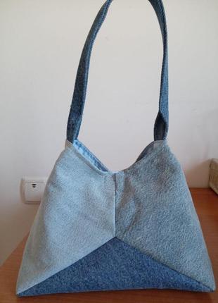 Дамская сумочка из джинсовой ткани (handmade)