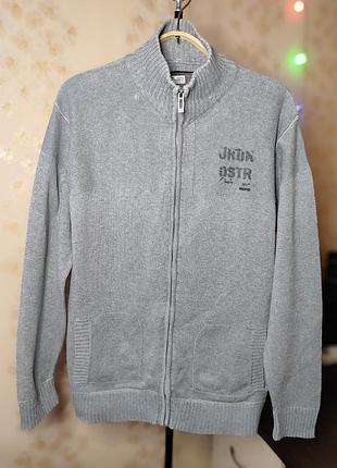 Мужская трикотажная кофта на молнии с&а