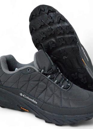 Надійні чоловічі практичні зимові термо кросівки гортекс goretex,темно-сірі,водонепроникні,на зиму