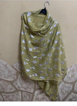 Шарф шаль с новогодним узором