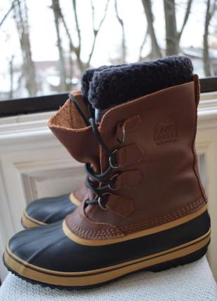 Кожаные зимние ботинки сапоги сноубутсы для охоты рыбалки сорел sorel waterproof р. 44 29 см 45