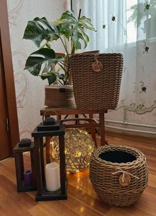 Кашпо з ротангу