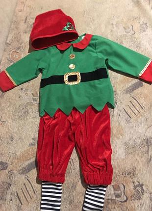 Карнавальний костюм гном, ельф, помічник санти