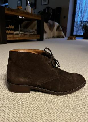 Полуботинки, дезерты замшевые коричневые