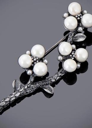 Шикарная брошь веточка 80*30 мм