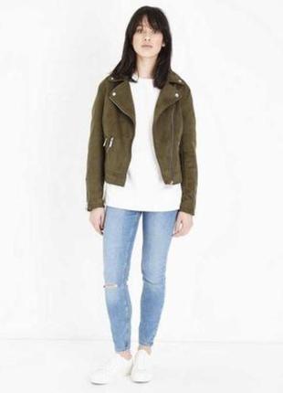 Новая с бирками трендовая косуха хаки куртка пиджак new look xxs/xs/s