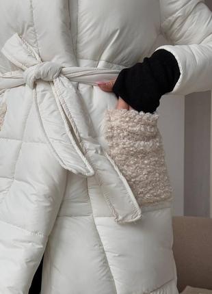 Зимняя куртка с капюшоном до -20
 ▪ткань: плащевка лаке, наполнитель силикон 250, каракуль2 фото