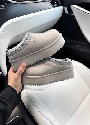 Угги ugg tazz platform light grey