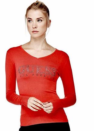 Эффектный красный свитер guess3 фото
