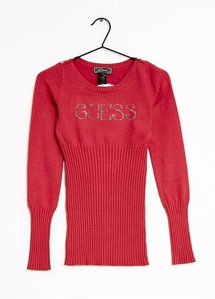 Эффектный красный свитер guess8 фото