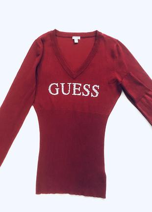 Эффектный красный свитер guess2 фото