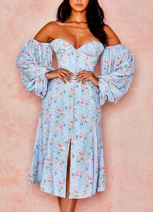 Розпродаж сукня prettylittlething міді на гудзиках