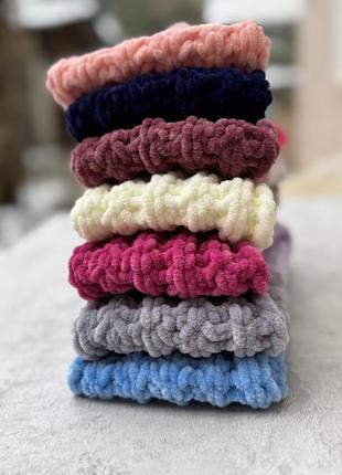 Набір плюшевий рукавички сірі молочні мітенки митенки велюровые10 фото