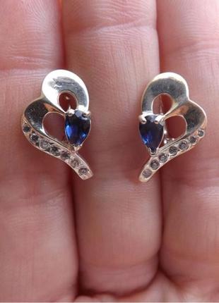 Сережки срібло 925 кульчики срібні имп 20186