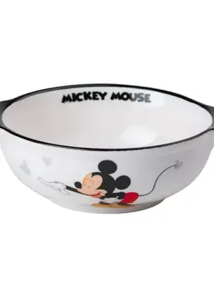 Глубокая тарелка mickey mouse керамическая 400 мл, белый