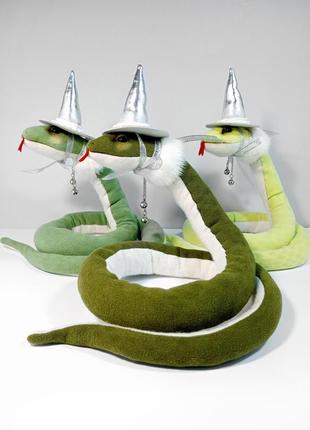 Змія зимова відьма символ року 2025 змії новорічний декор рухлива ялинкова прикраса чарівниця