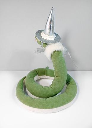 Змія зимова відьма символ року 2025 змії новорічний декор рухлива ялинкова прикраса чарівниця