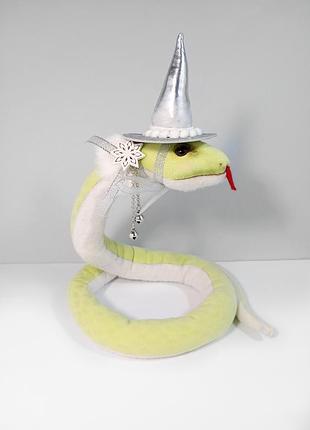 Змія зимова відьма символ року 2025 змії новорічний декор рухлива ялинкова прикраса чарівниця