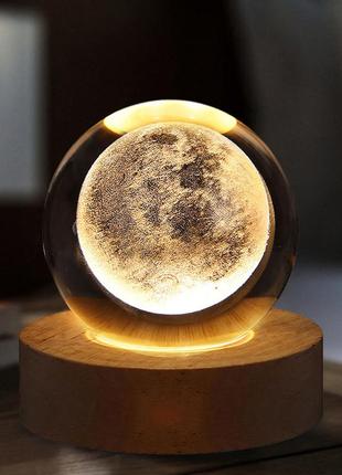 Нічник 3d куля з місяцем