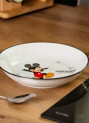 Детская тарелка mickey керамическая 350 мл, белый