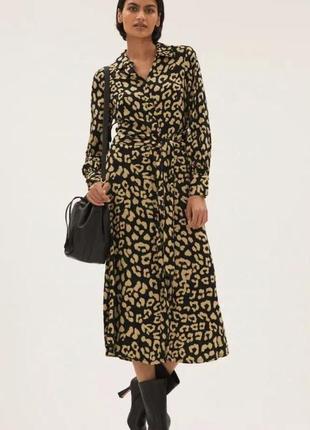 Роскошное платье-рубашка из натуральной ткани от m&s 🖤🤎